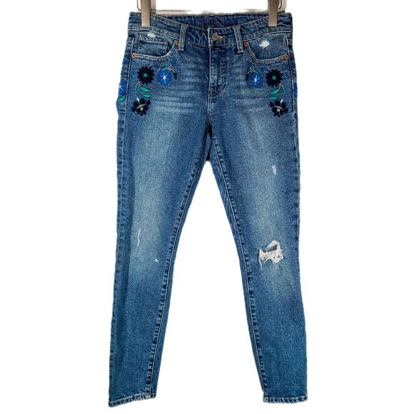 Lucky Brand Ava Skinny Floral Jeans Size 00 - Picture 1 of 5